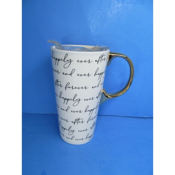 Cypress Ceramic Travel Mug & Lid Happily Ever After 16 oz - Picture 8 of 11